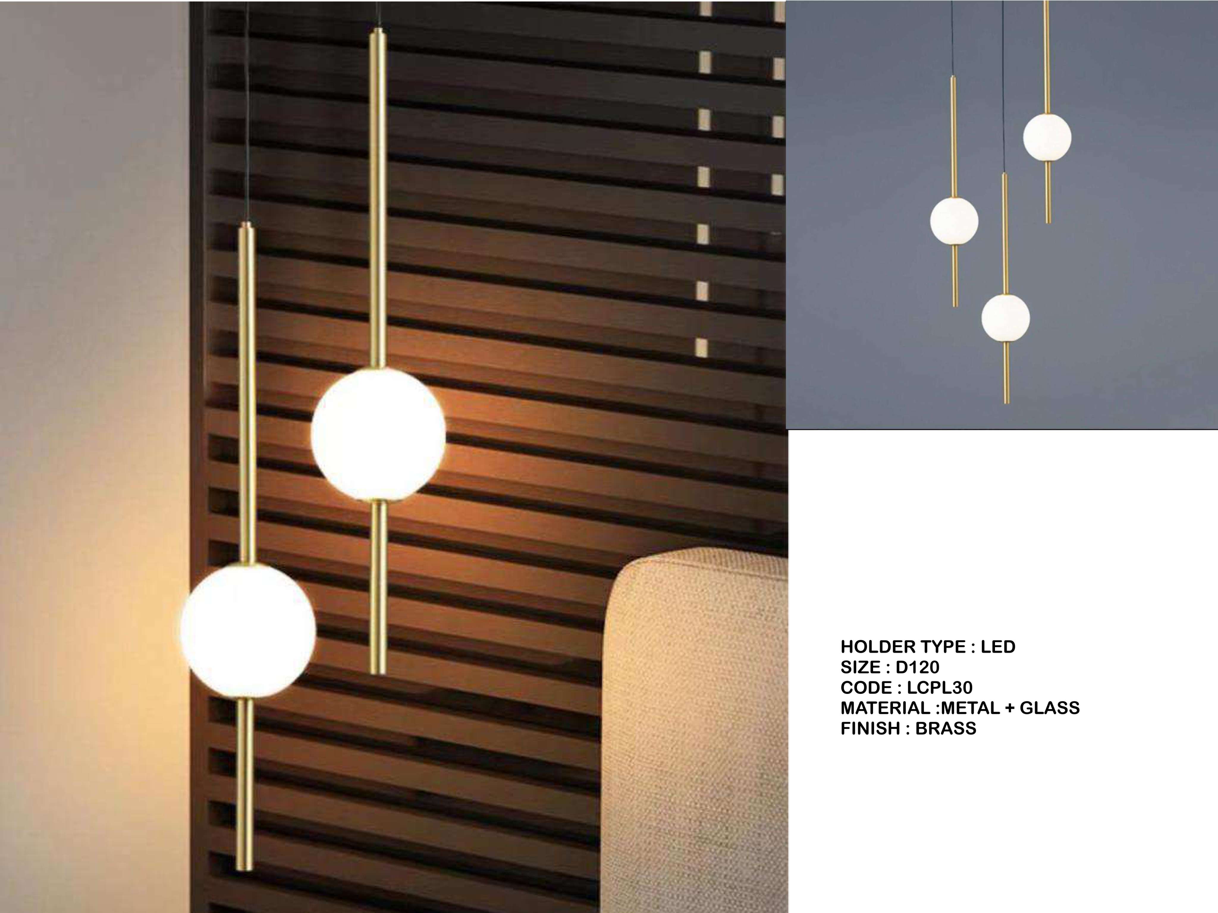 Beyond Lights - Brass Globe Pendant- LCHL